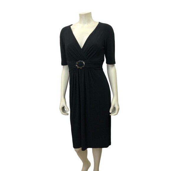 JONES NEW YORK  V-NECK‎ SHORT SLEEVE DRESS SZ 6 - Picture 1 of 8